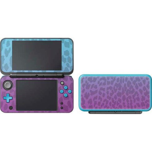 Cheetah Print Purple and Blue Nintendo 2DS XL (2017) Skin